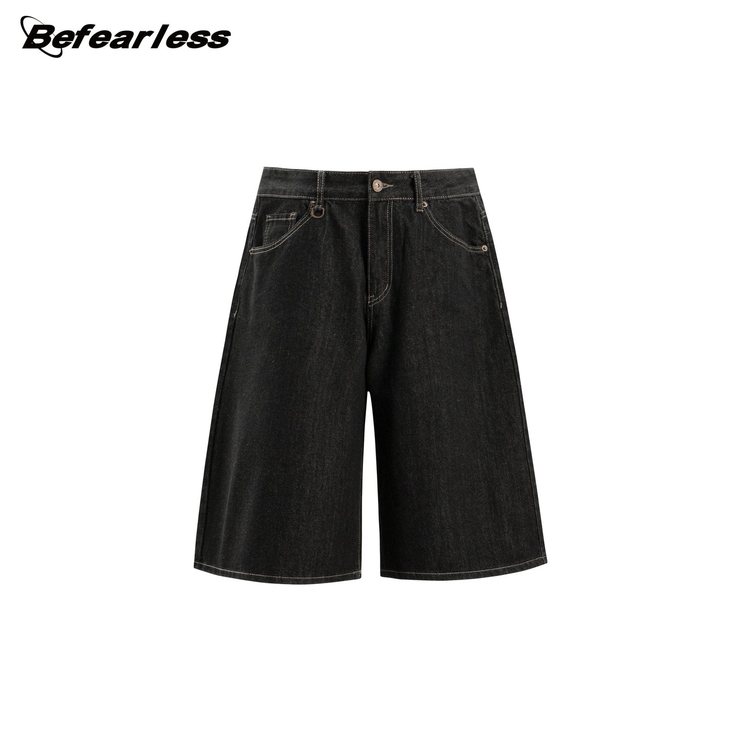 Raw Denim Wide Leg Half Jeans WN26405