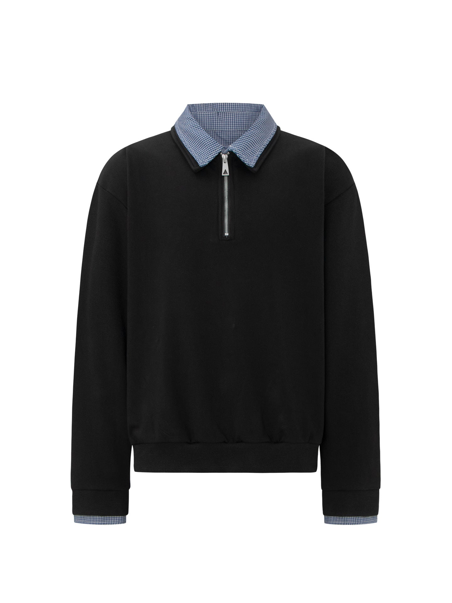 Heavyweight Fake Layered Half-Zip Polo Collar Sweatshirt WN26317