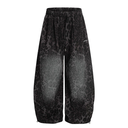 Leopard Print Wide Leg Sweatpants WN23560
