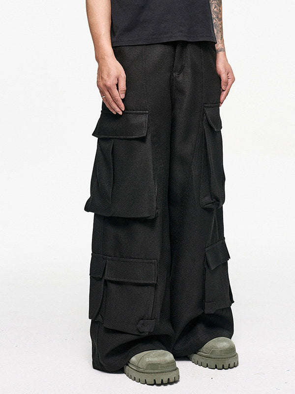 Multi Pocket Wide Leg Cargo Pants WN24333
