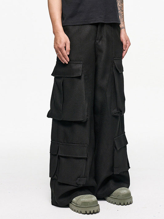 Multi Pocket Wide Leg Cargo Pants WN24333