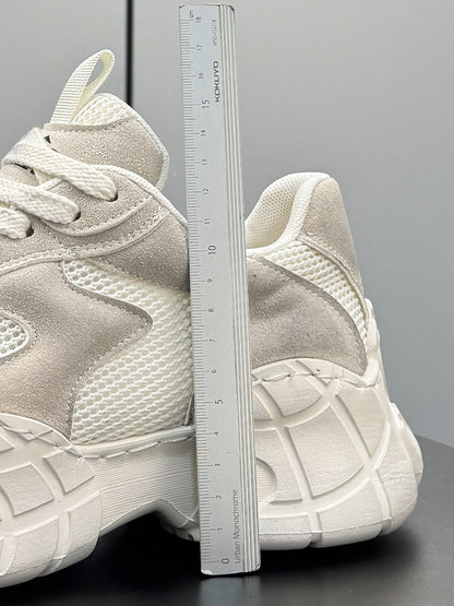 Platform Chunky Mesh Lace-Up Sneakers WN24829
