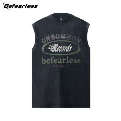 Letter Print Sleeveless T-Shirt WN26211