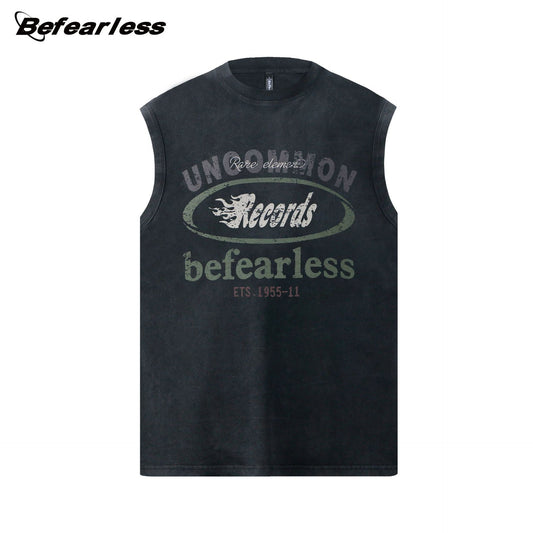 Letter Print Sleeveless T-Shirt WN26211
