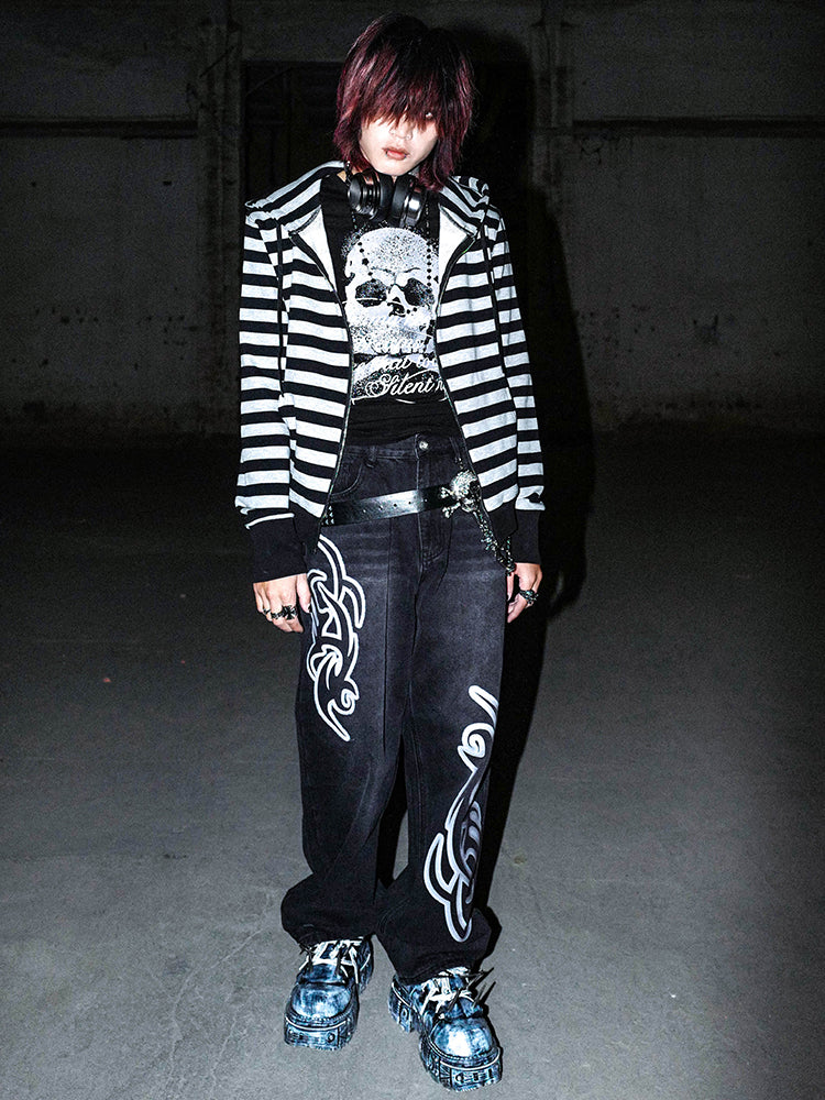 Rhinestone Skull Studs Belt WN16076