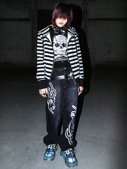 Rhinestone Skull Studs Belt WN16076