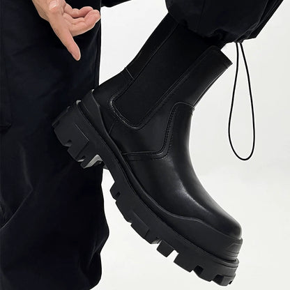 Chunky Leather Design Boots WN19129