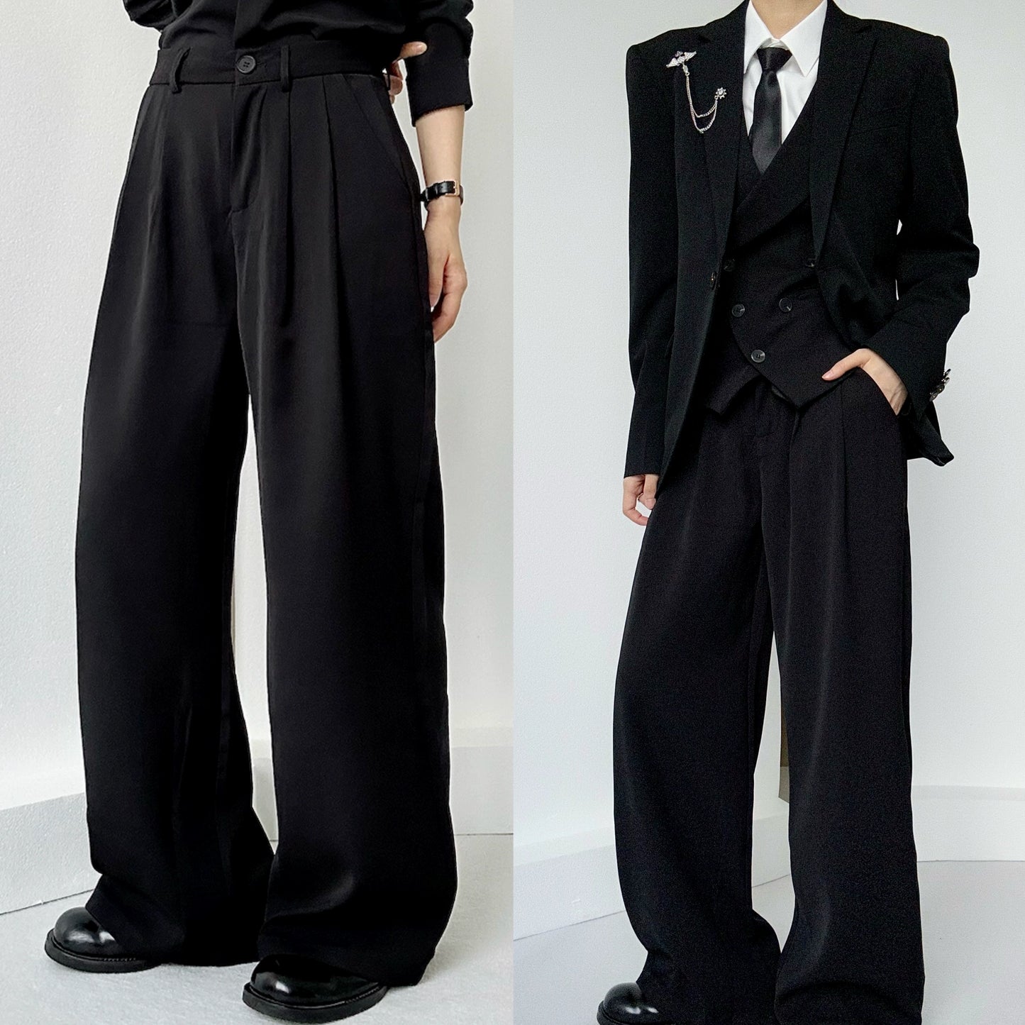 Minimalist Design Wide Leg Trousers WN19606