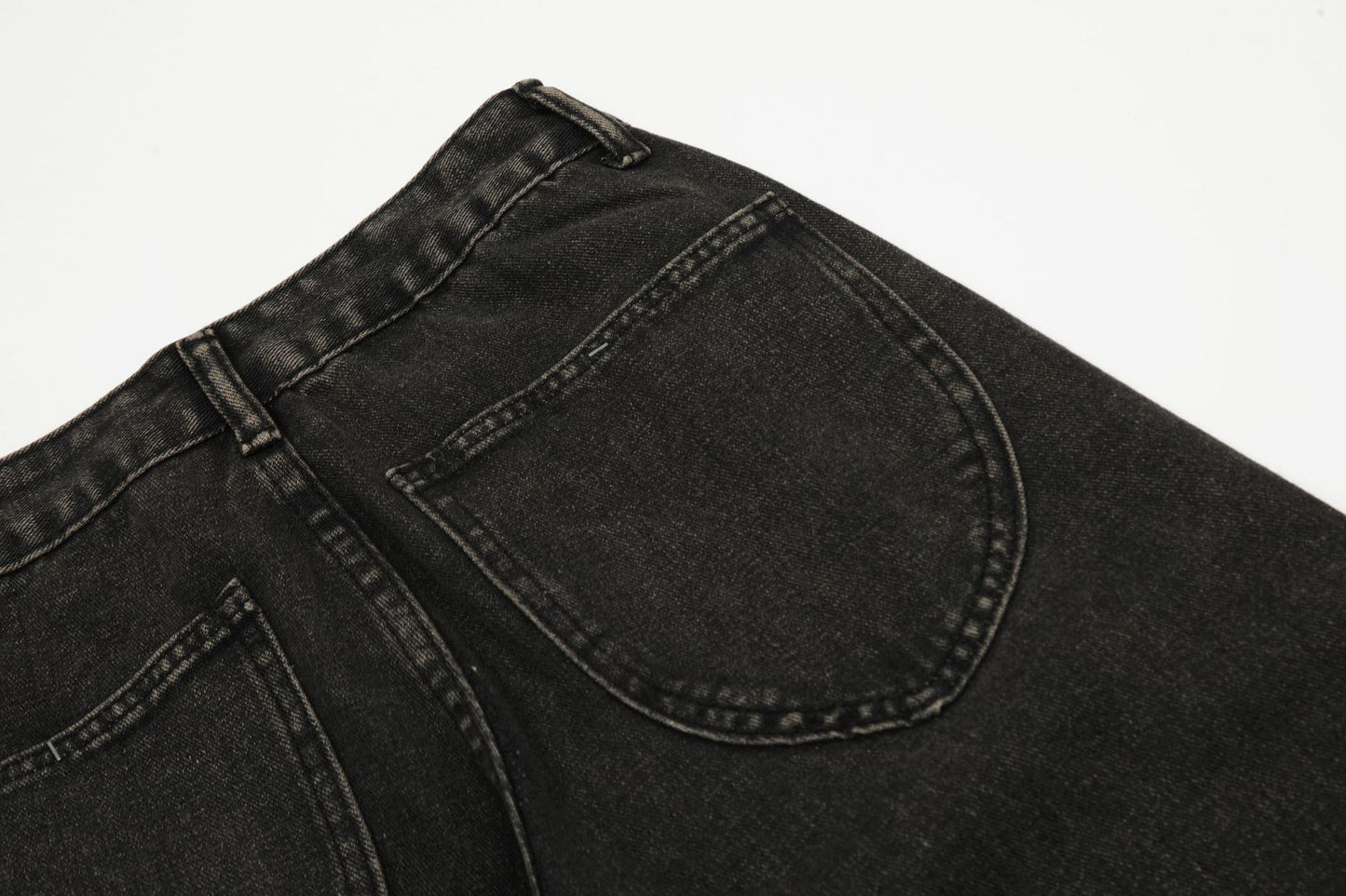 Damage Wide Leg Denim Jeans WN11006