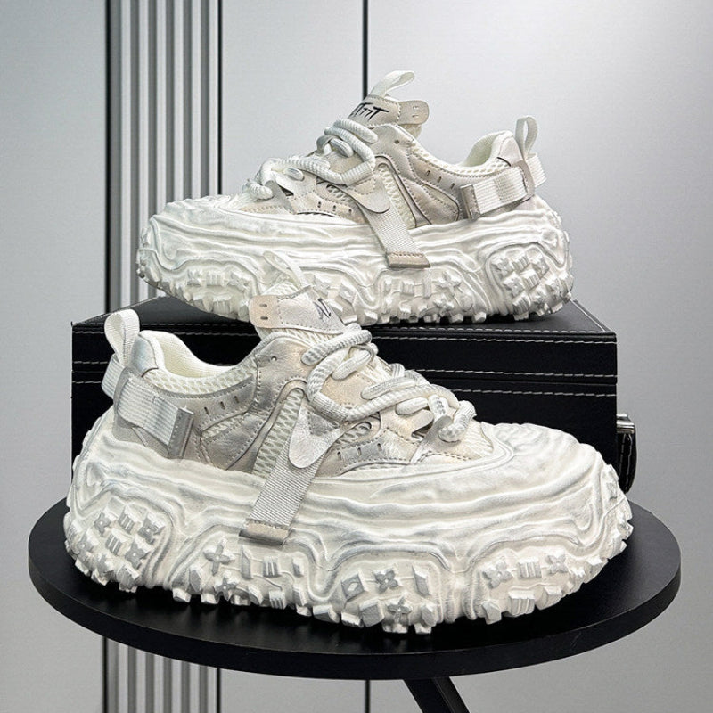 Metallic Strap Platform Chunky Sole Sneakers WN24683