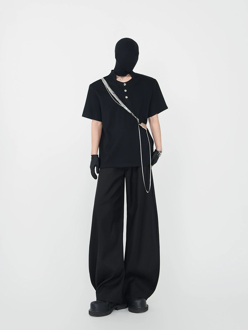 Stand-Neck Short Sleeve T-Shirt WN17305