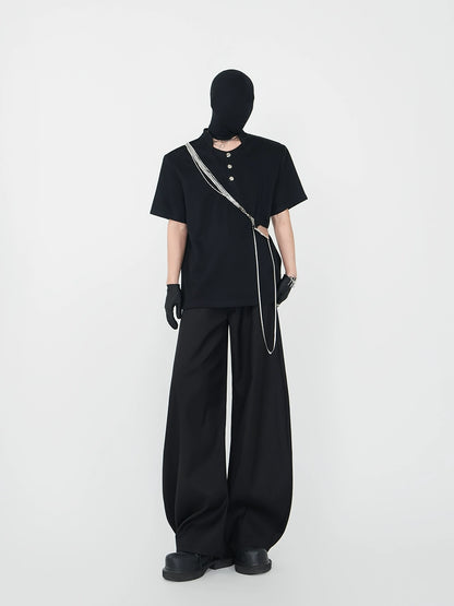 Stand-Neck Short Sleeve T-Shirt WN17305