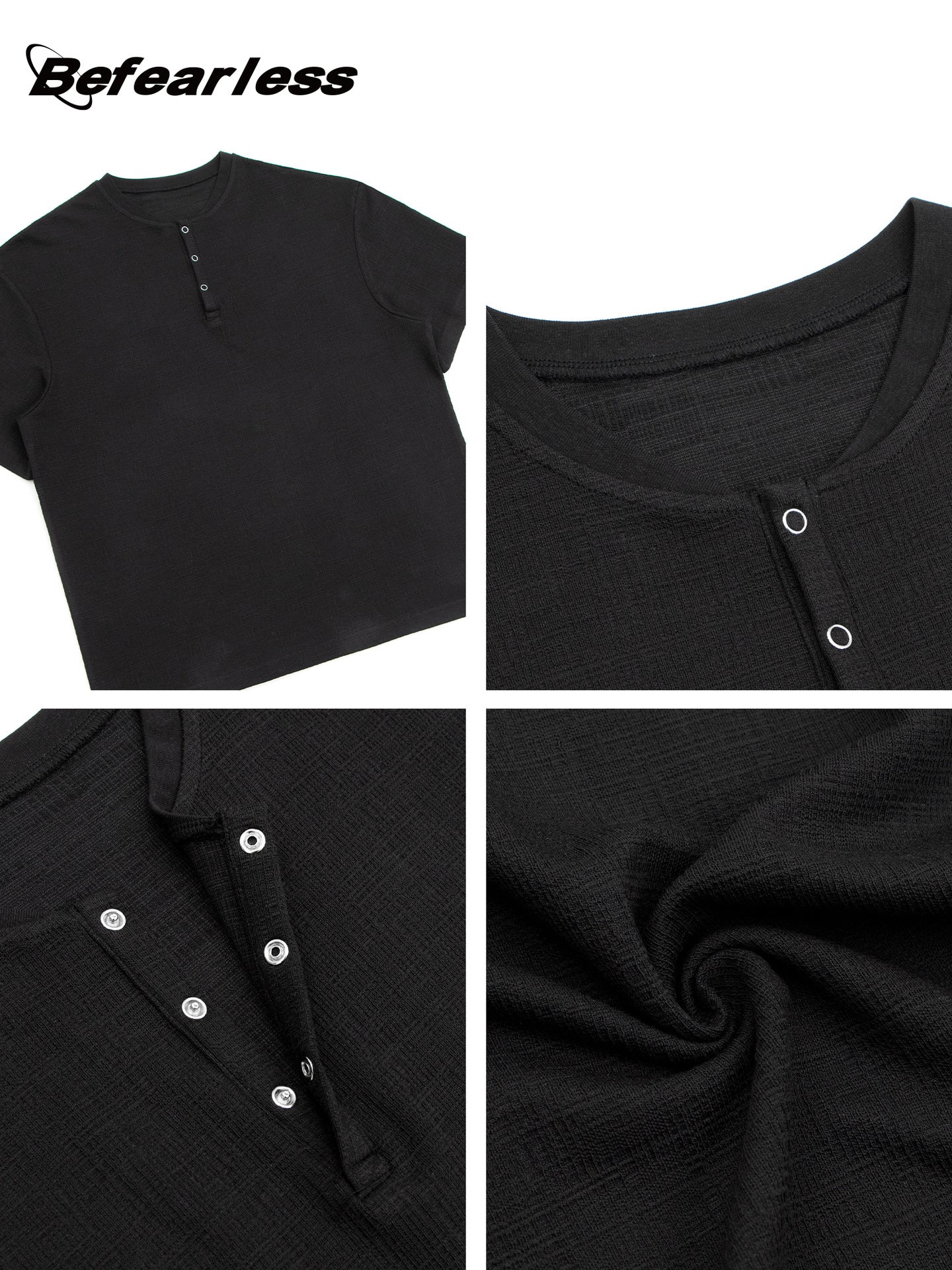 Henley Textured Short Sleeve T-Shirt WN26286