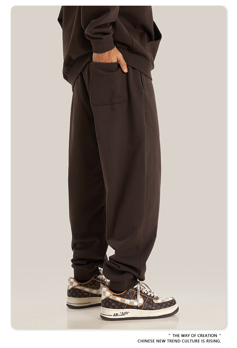 Oversize Heavyweight Pullover Hoodie & Zipper Hoodie & Sweatshirt & Pants Setup WN9930-K