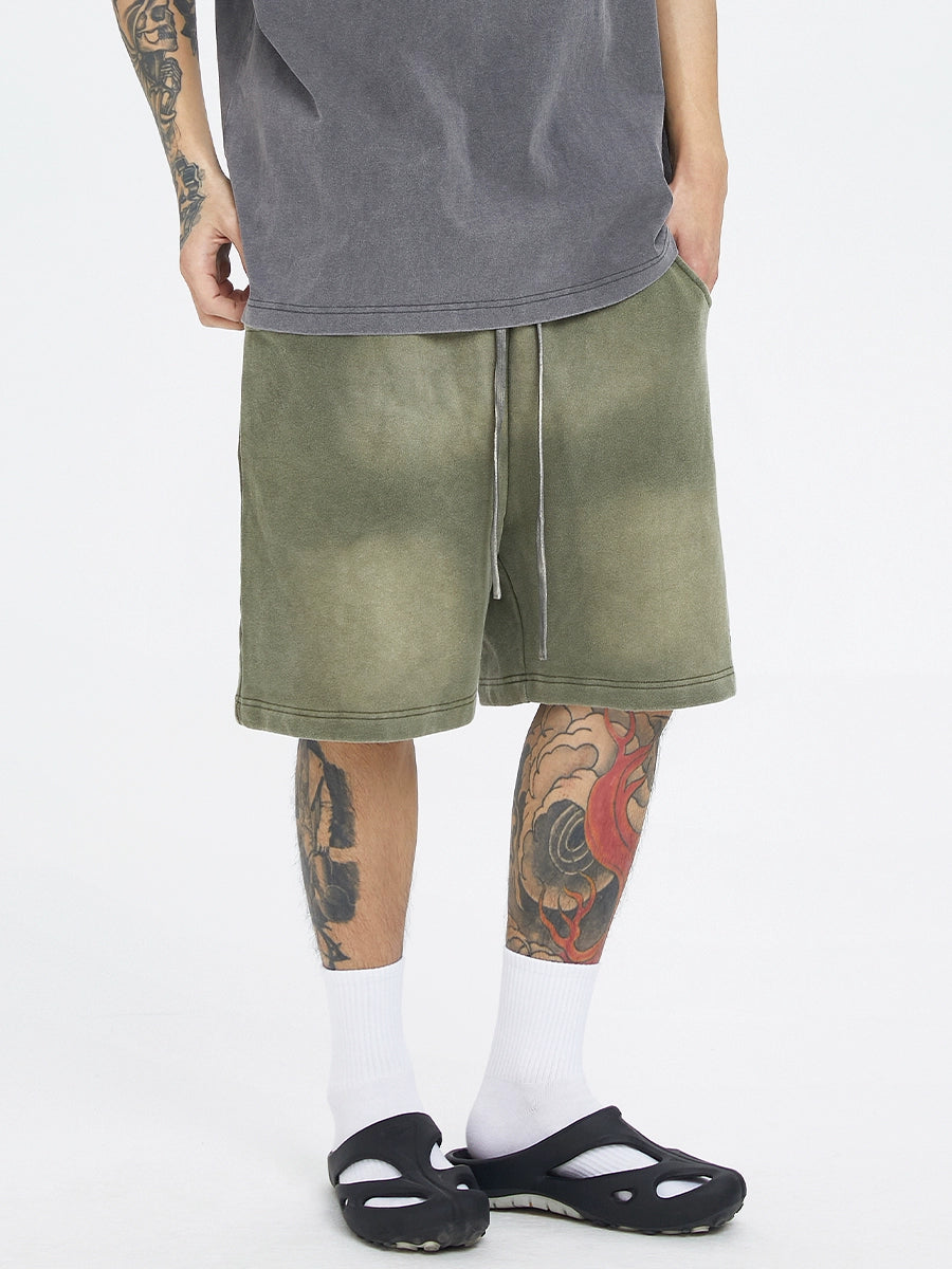 Gradient Washed Terry Cloth Short Pants WN12179