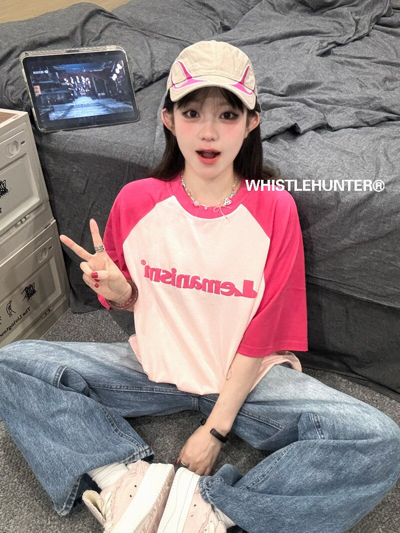 Three-Tone Embroidered Leather Patchwork Large Logo Baseball Cap WN26692
