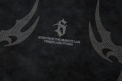 Suede Graffiti Print Oversize Short Sleeve T-Shirt WN15117