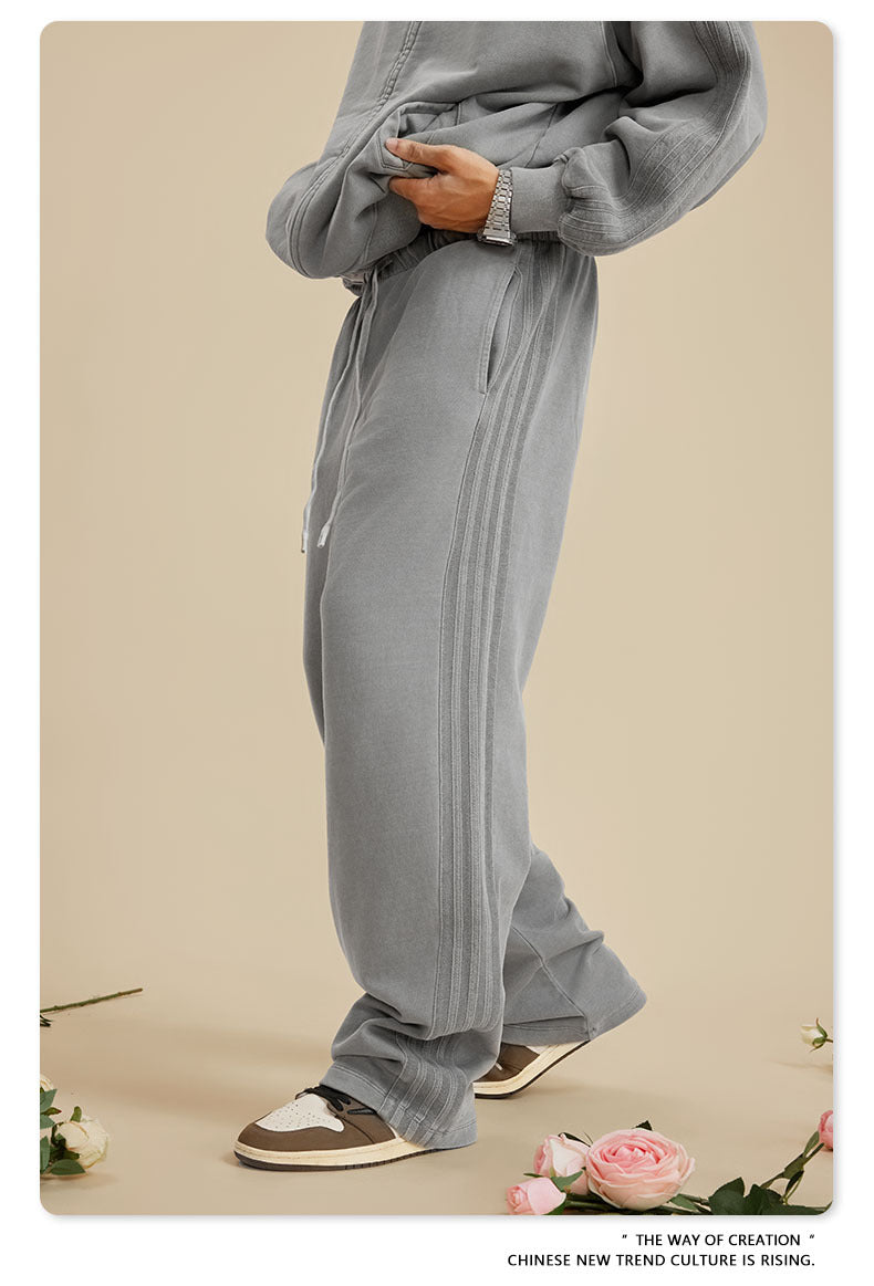 Washed Heavyweight Straight Leg Sweatpants WN6019
