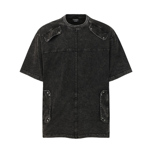 Washed Cargo Multi-Pocket Short Sleeve T-Shirt WN26885