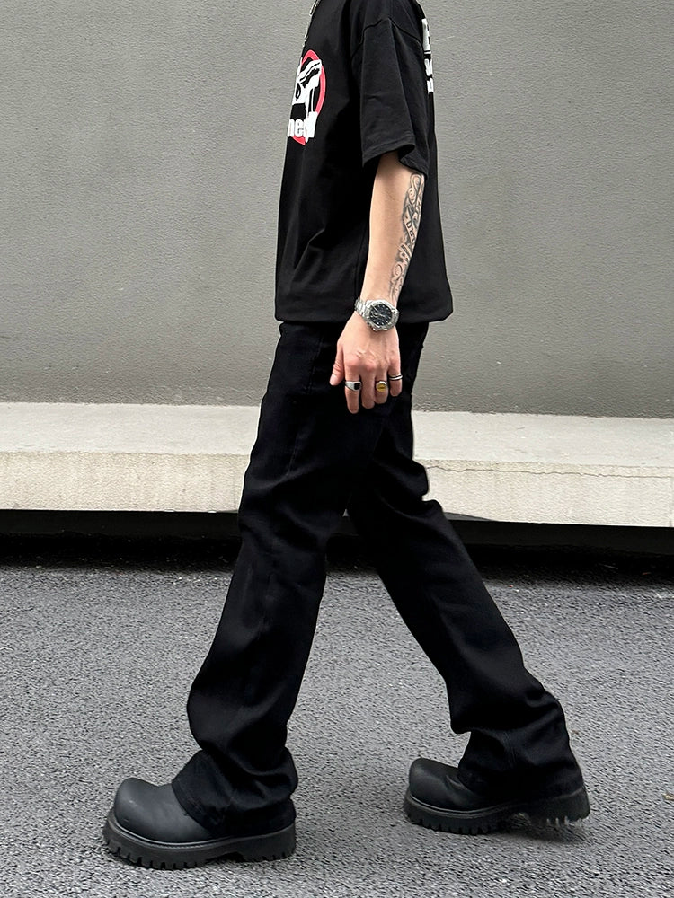 Longer hem Straight Denim Jeans WN19492