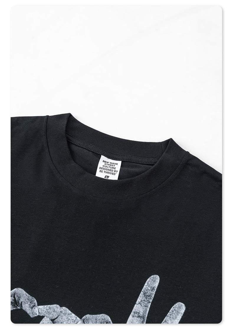 Gesture Print Long Sleeve T-Shirt WN7896