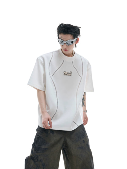 Deconstructed Metal Detail Short Sleeve T-Shirt WN18387