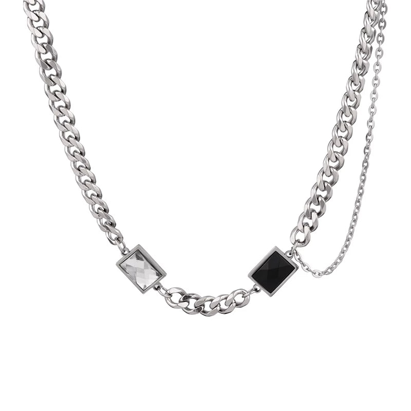 WN25086 Yang Yifan, trendy brand necklace, versatile personality, men's necklace, pendant, hip-hop, street fashion, metal pendants, accessories, women WN25086