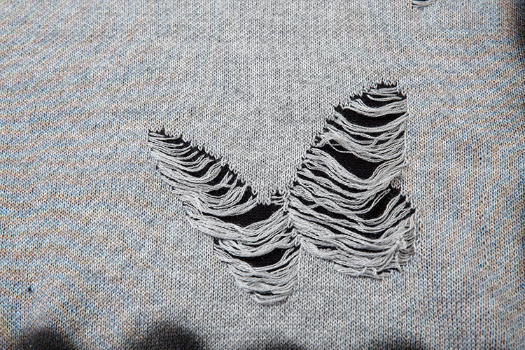 Tie-Dye Butterfly Design Knit Sweater WN11411