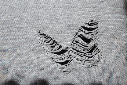 Tie-Dye Butterfly Design Knit Sweater WN11411