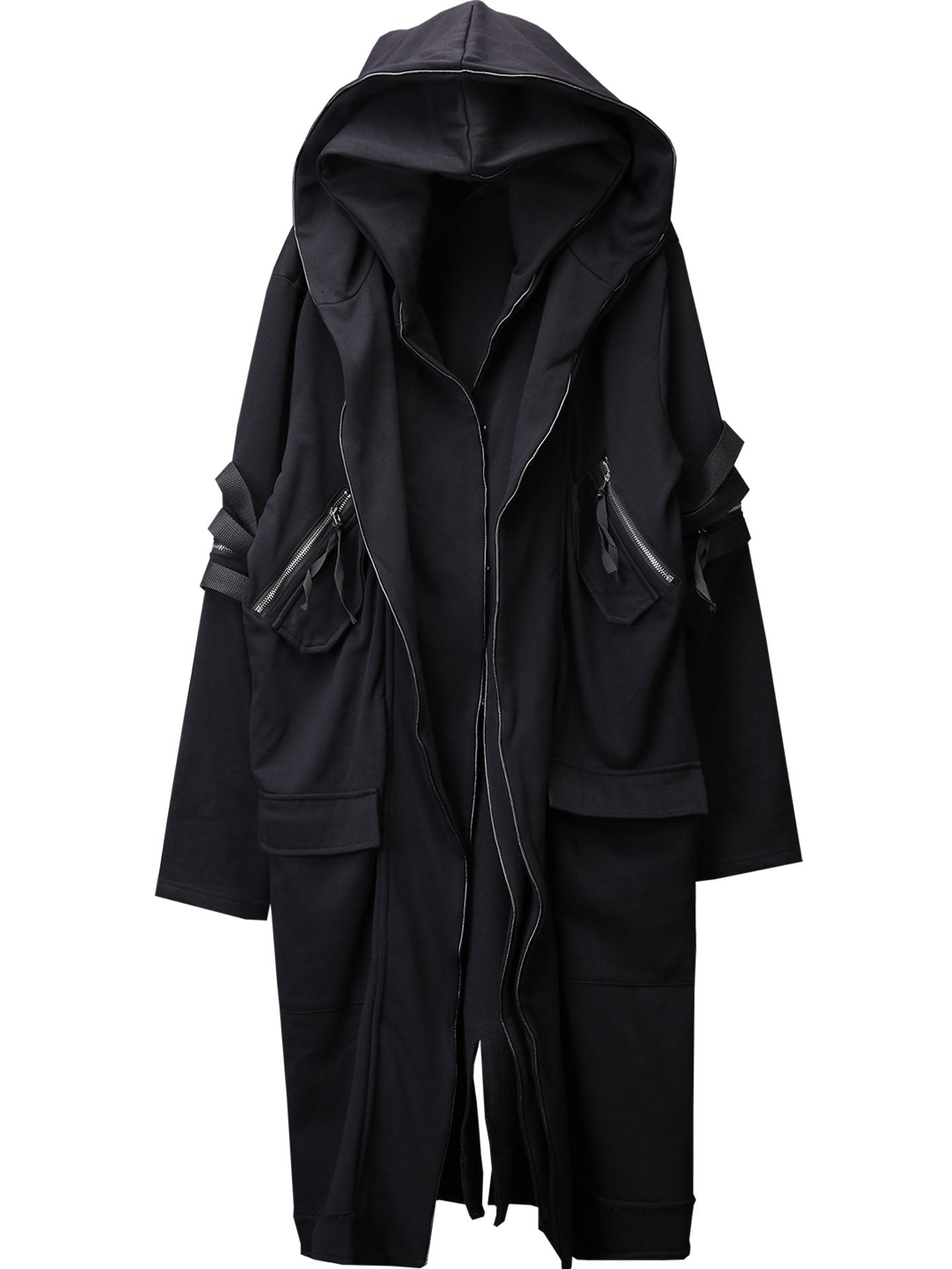 Functional Multi-Pocket Hooded Zipper Coat WN22575