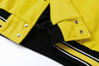 Leather Mix Baseball Jacket WN14334