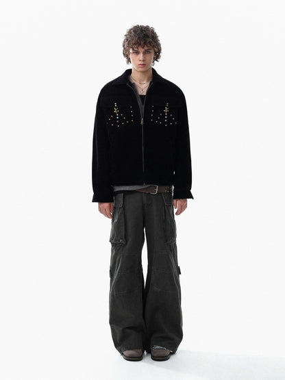 Studs Pocket Zipper Jacket WN28006