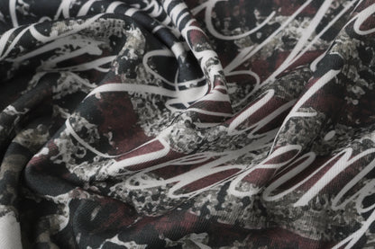 Fake Layered Camo Letter Print Washed Long Sleeve T-Shirt WN25609