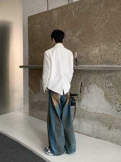 Zipper Patchwork Tailored Jacket WN19816