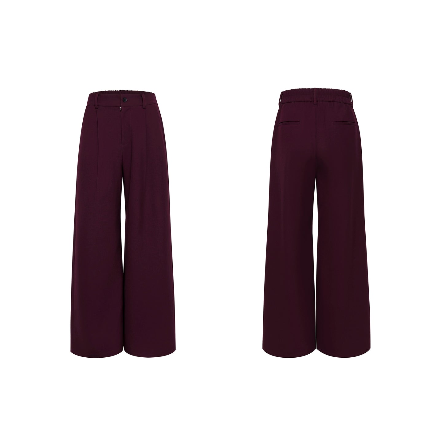 Shoulder-Pad Metal Brooch Tailored Jacket & Trousers Setup WN21796