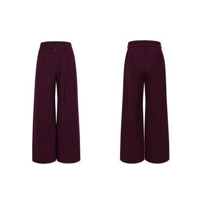 Shoulder-Pad Metal Brooch Tailored Jacket & Trousers Setup WN21796