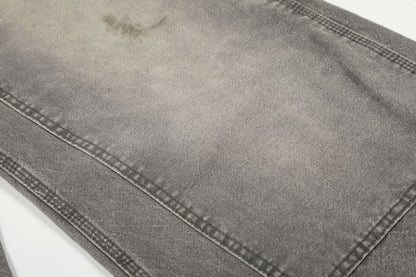 Deconstruction Damage Wide Leg Denim Jeans WN25818