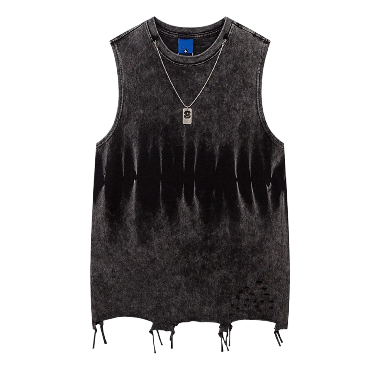 Tie Dyed Washed Sleeveless T-shirt WN6563