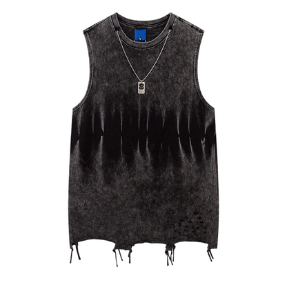 Tie Dyed Washed Sleeveless T-shirt WN6563