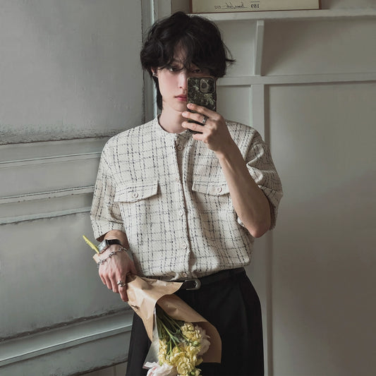 Striped Oversize Knit Shirt WN20276