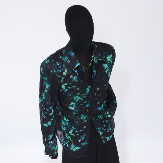 Butterfly Pattern Oversize Shirt WN23705