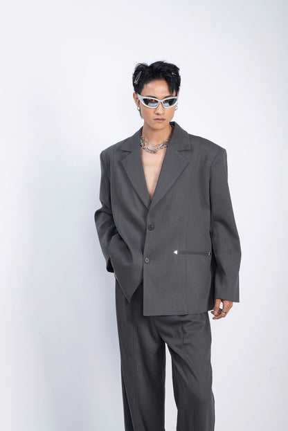 Oversize Tailored Jacket & Tuck-in Trousers Setup WN9232