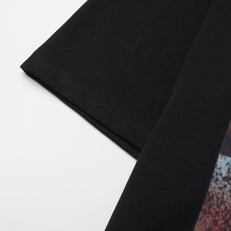 Lips Print Washed Oversize Short Sleeve T-Shirt WN18592