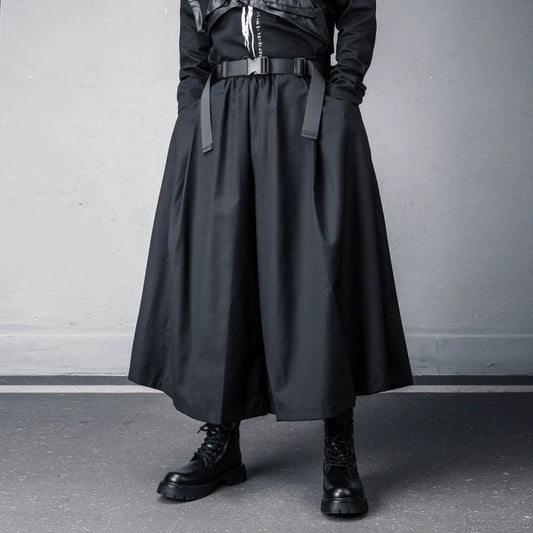 A-Line Cropped Wide Leg Trousers WN22445