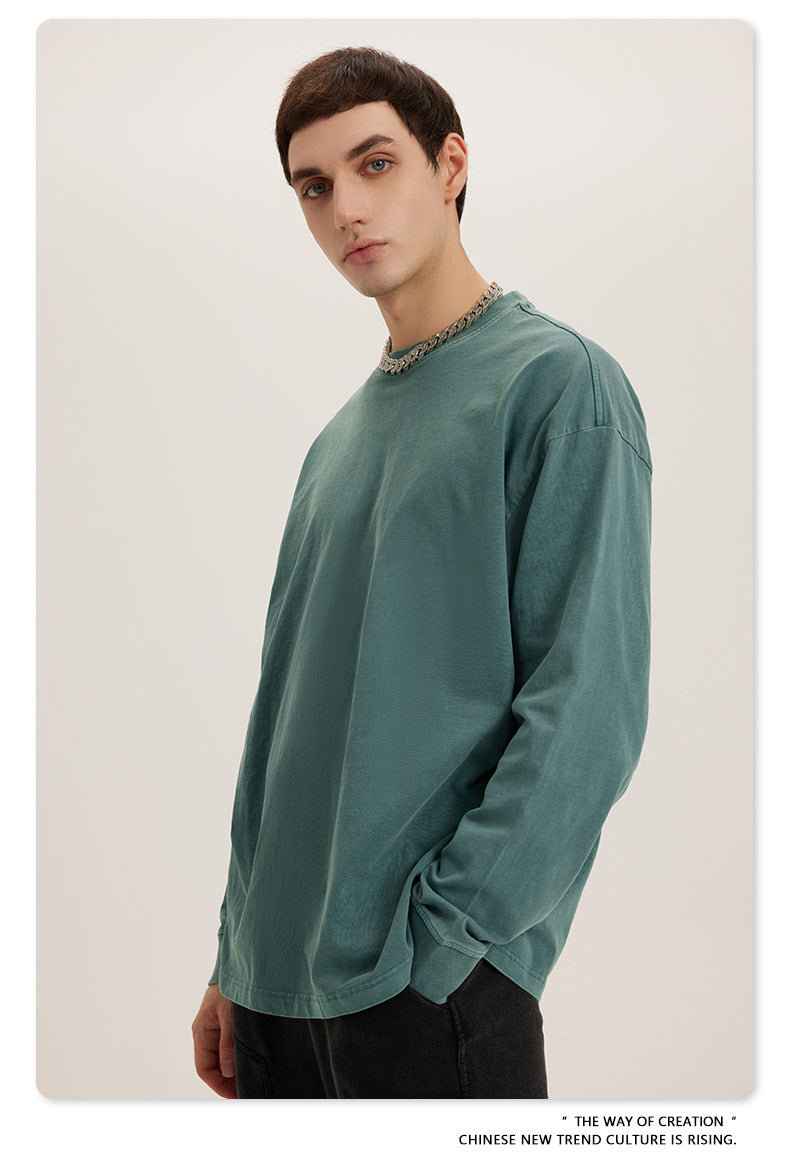 Oversize Washed Long Sleeve T-Shirt WN6052