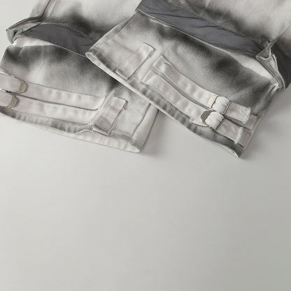 Spray Print Wide Leg Cargo Pants WN23110