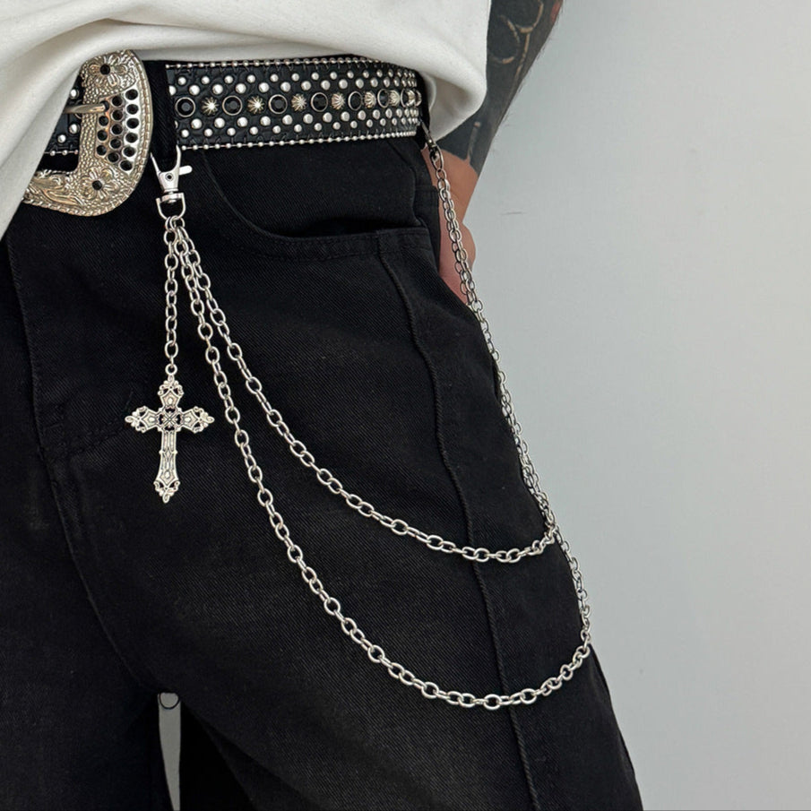 Cross Decor Pants Chain WN21079