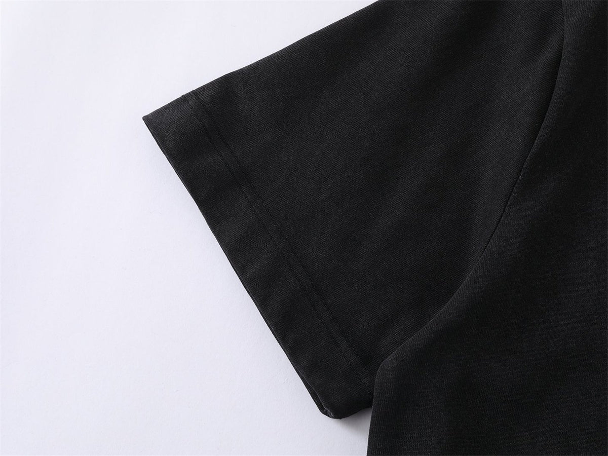 Contrast Collar Pocket Embroidery Short Sleeve T-Shirt WN26800