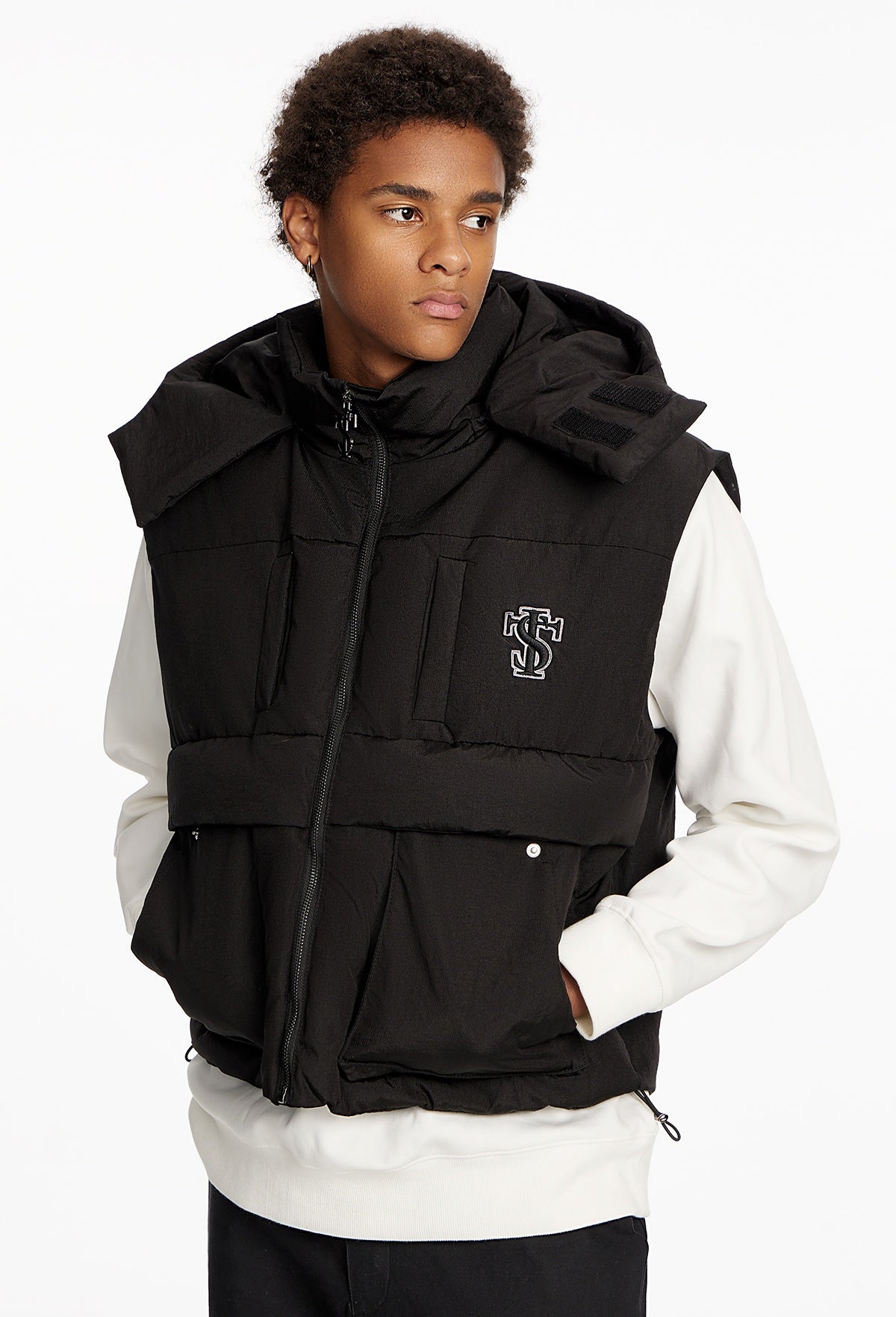 Detachable Hood Padded Vest WN11925