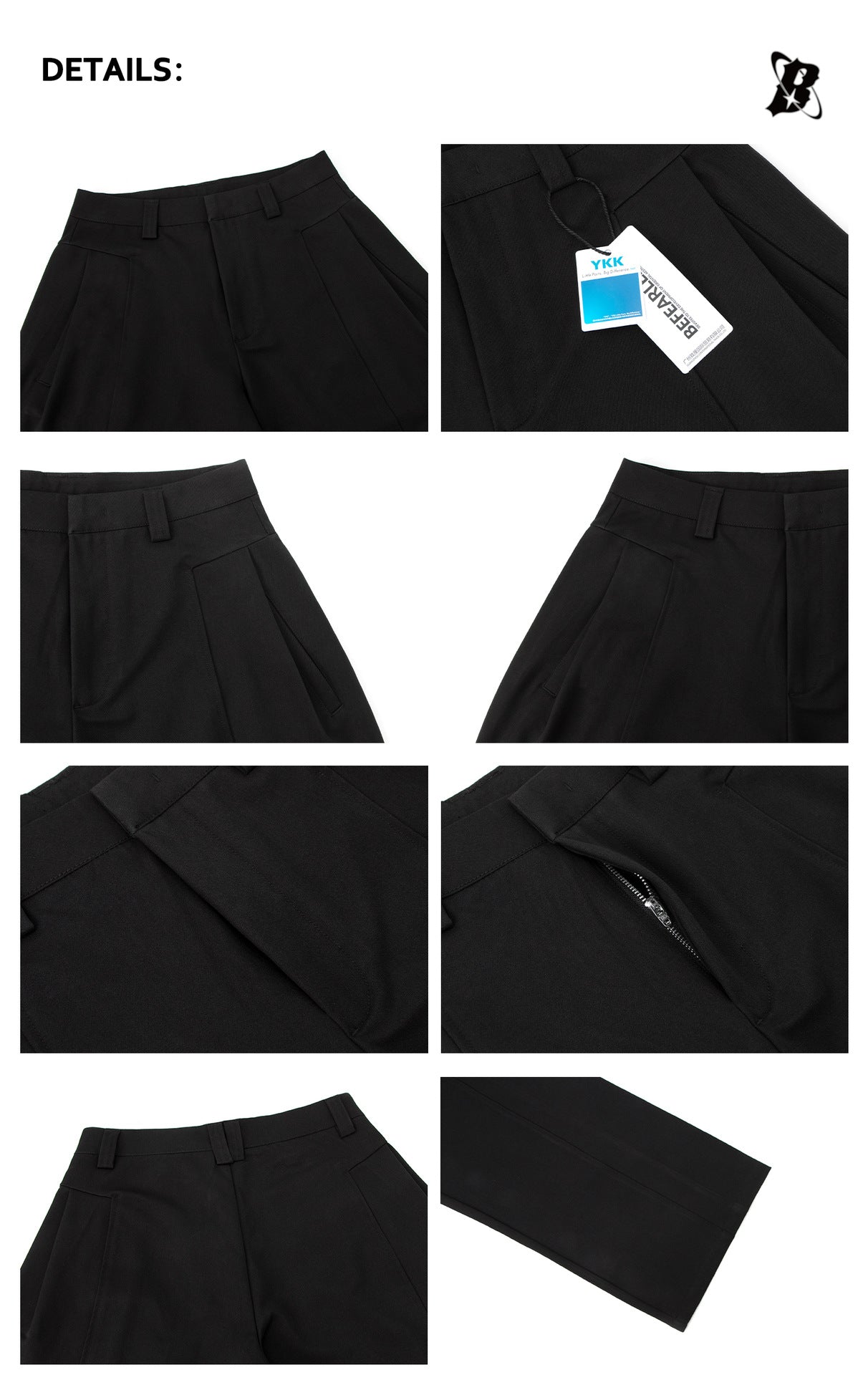 Curved Leg Wide Leg Trousers WN26302